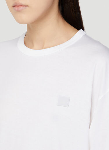 Acne Studios Oversized Logo Patch T-Shirt White acn0247010