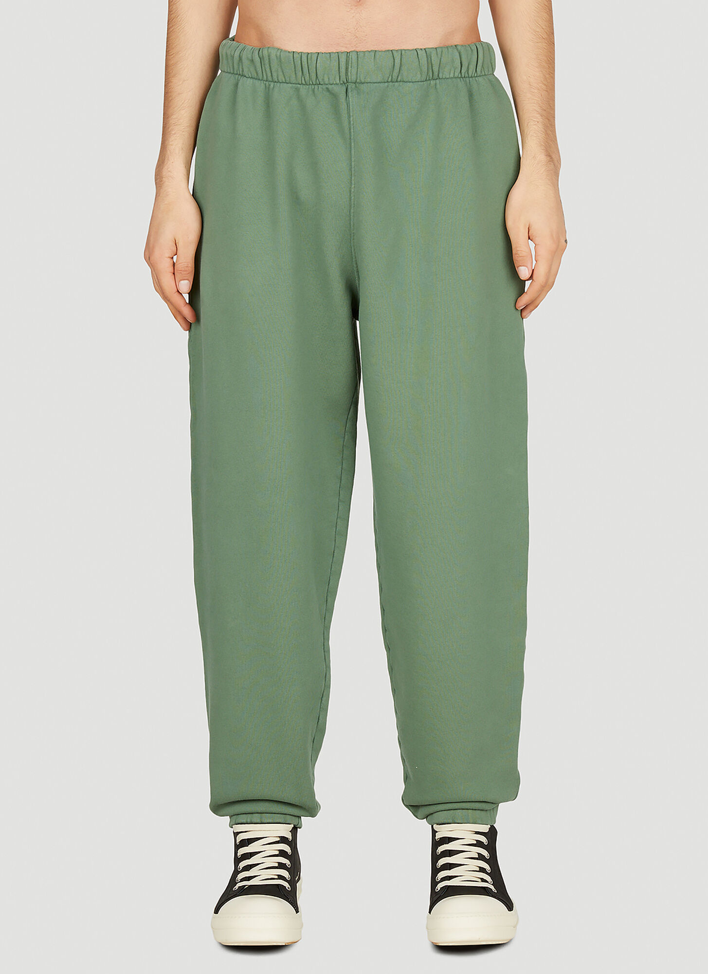 Shop Erl Logo Sweatpants In Green