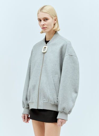 JW Anderson Oversized Wool Bomber Jacket Grey jwa0255005