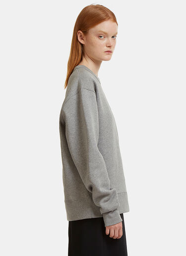 Acne Studios Fairview Oversized Face Embroidered Sweater Grey acn0229046