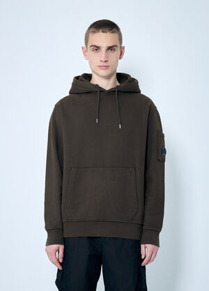 C.P. Company Logo Applique Hooded Sweatshirt Purple pco0158007