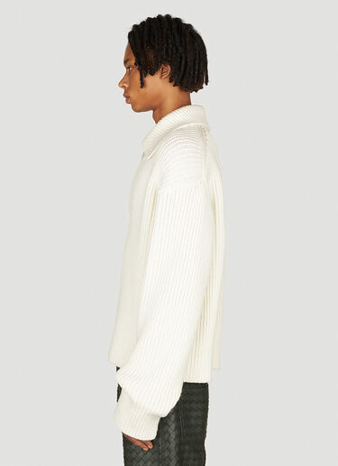 Polo Collar Sweater Bottega Veneta Polo Collar Sweater Cream bov0153006