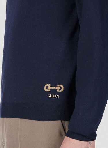 Gucci Horsebit 针织衫 蓝色 guc0152029