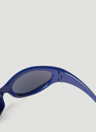 Balenciaga Dynamo Round Sunglasses Blue bcs0355003