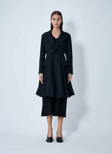 Yohji Yamamoto Paneled Flare Coat Black yoy0262003