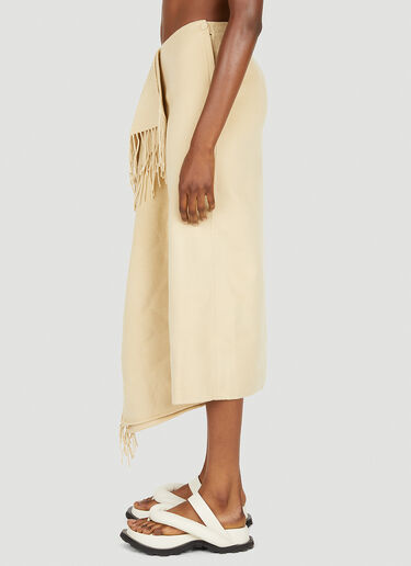 Nanushka Liza Draped Blanket Skirt Cream nan0249013