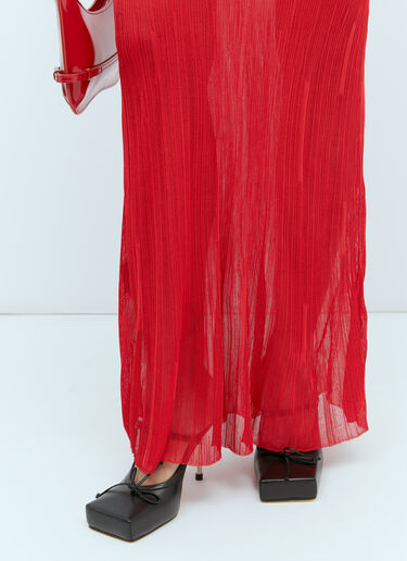 Jacquemus La Robe Maille Oranger Maxi Dress Red jac0254119