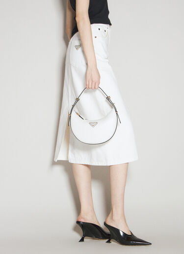 Arqué Leather Shoulder Bag Prada Arqué Leather Shoulder Bag White pra0256047