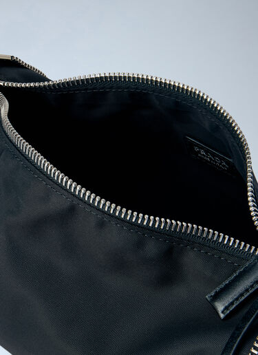 LN-CC® - Prada: Re-Nylon and Leather Foldable Mini Bag - Black Prada Re-Nylon and Leather Foldable Mini Bag Black pra0265026