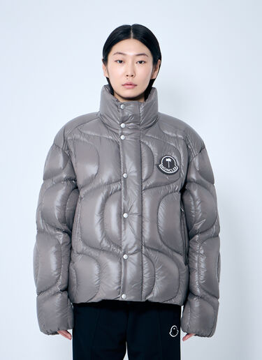 8 Moncler Palm Angels Haunani Short Down Jacket Grey mpa0359001