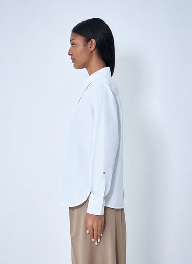 Max Mara Cotton Shirt White max0263022