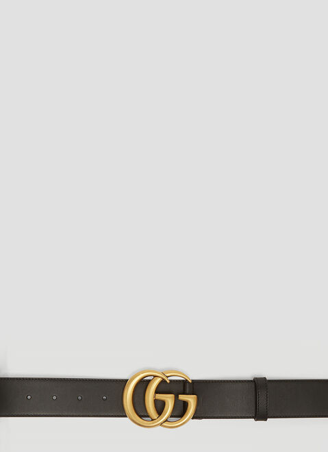 Saint Laurent GG Marmont Leather Belt Black sla0136039