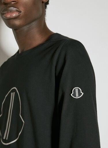 Level Logo Print T-Shirt Moncler + Rick Owens Level Logo Print T-Shirt Black mcs0355009