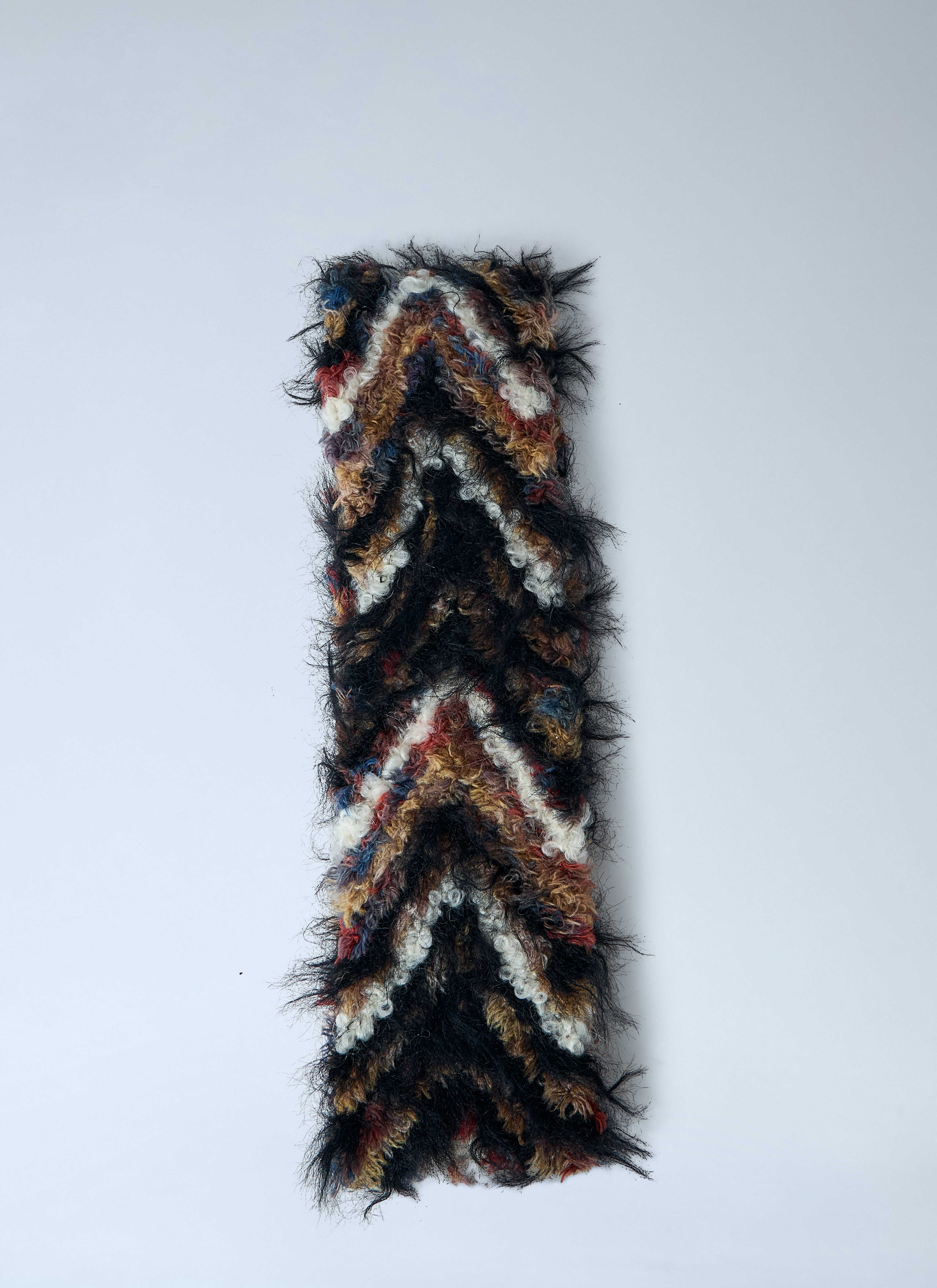 kiko kostadinov 23aw ニットスカーフ Kiko Kostadinov Women's' Chevron Knit Scarf in Black | LN-CC®