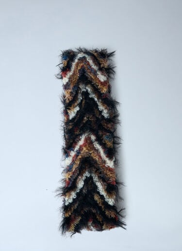 Chevron Knit Scarf Kiko Kostadinov Chevron Knit Scarf Black kko0262009