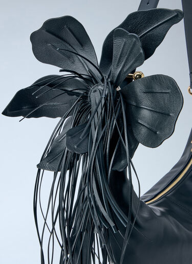 Sportmax Nappa Leather Hobo Shoulder Bag Black spx0264052