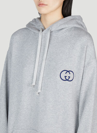 インターロックGオーバーサイズ フード付きスウェットシャツ Gucci インターロックGオーバーサイズ フード付きスウェットシャツ グレー guc0253070
