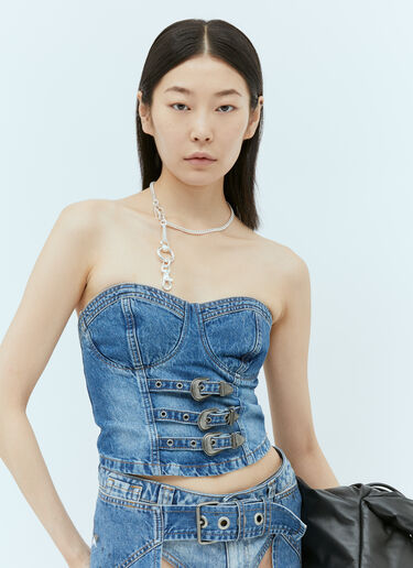 Martine Ali ブラッシュチェーンネックレス シルバー mta0353008