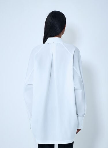 Sportmax Oversized Cotton Poplin Shirt White spx0263008
