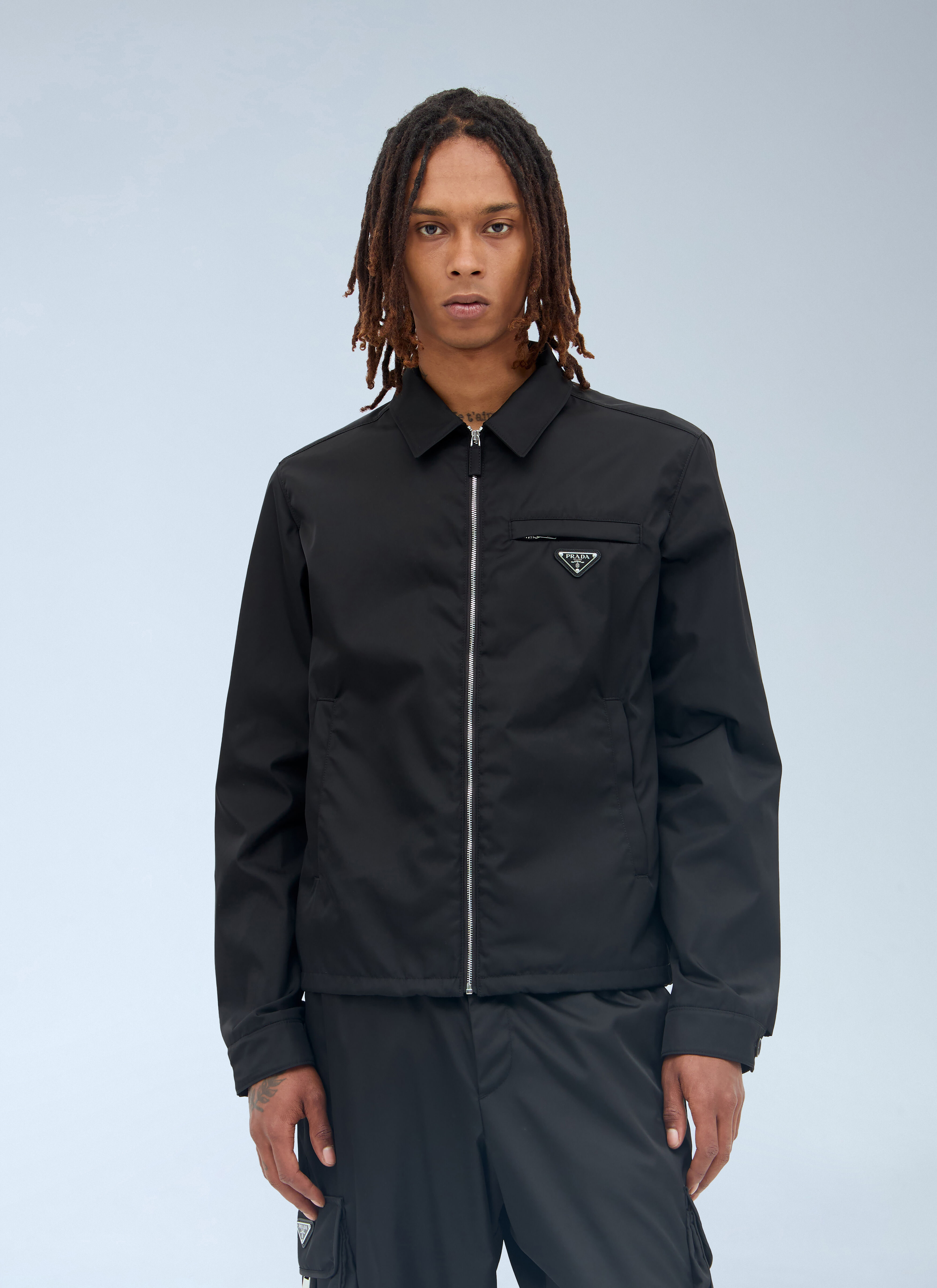 DISOVERED ナイロン CHAINA BLOUSON シャツ Prada Men's' Re-Nylon