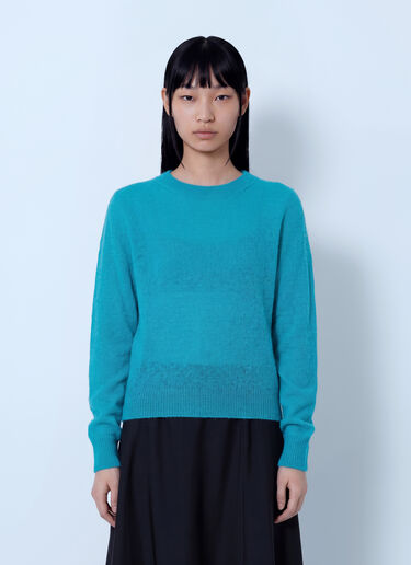LN-CC® - Studio Nicholson: Elya Crew-Neck Sweater - Blue Studio Nicholson Elya Crew-Neck Sweater Blue stn0265005