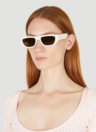 Gucci Vintage Silhouette Sunglasses White guc0247349