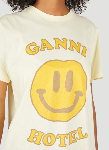 GANNI Ganni Hotel T-Shirt Beige gan0249024