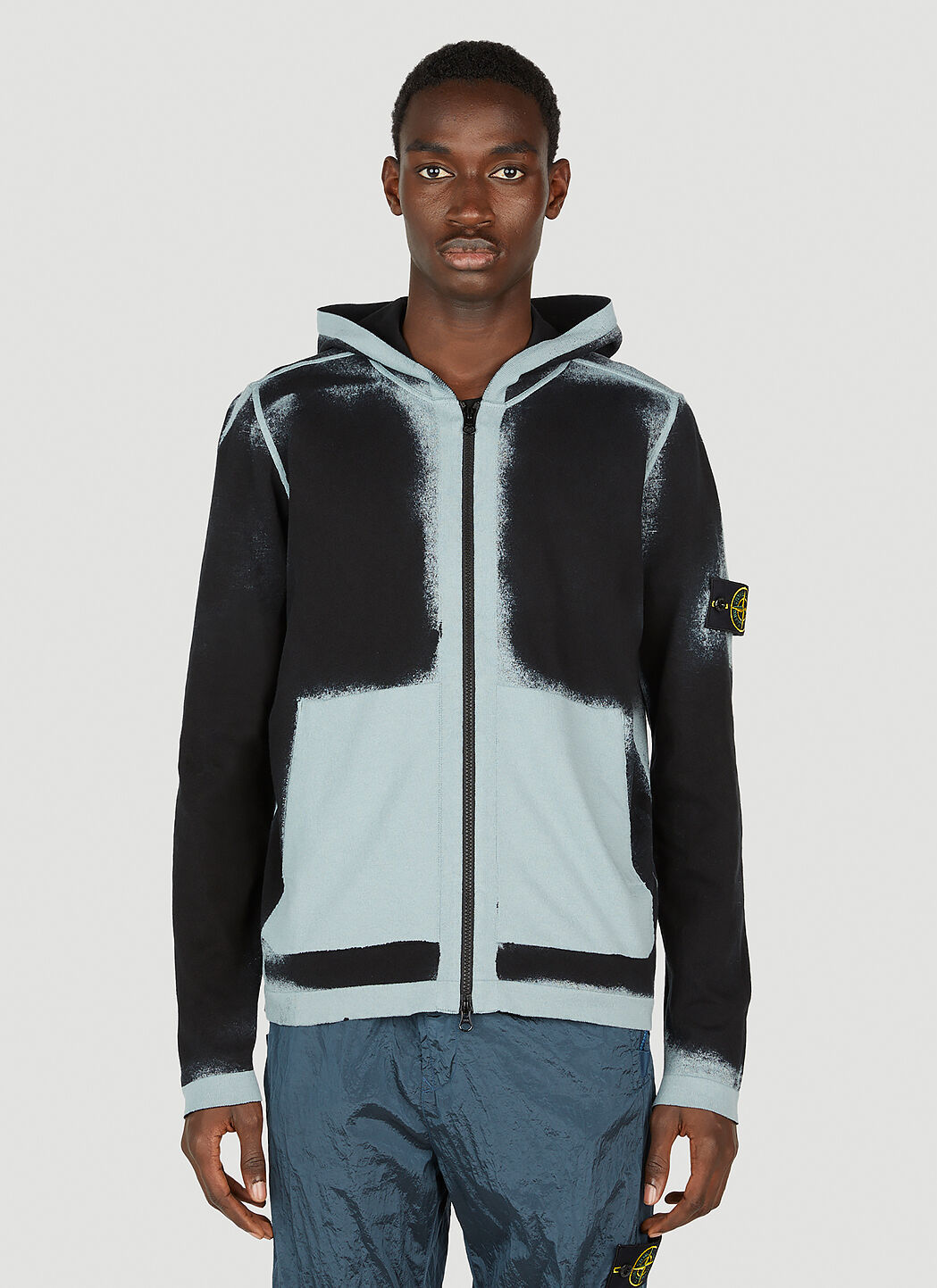 Baby blue stone island hoodie deals