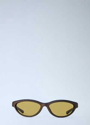 Jacquemus Curvo Sunglasses Brown jac0365303