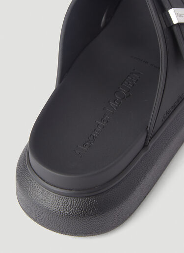 Hybrid Rubber Slides Alexander McQueen Hybrid Rubber Slides Black amq0145075