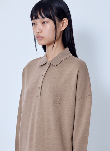 Max Mara Casual Knit Polo Sweater Camel max0266052