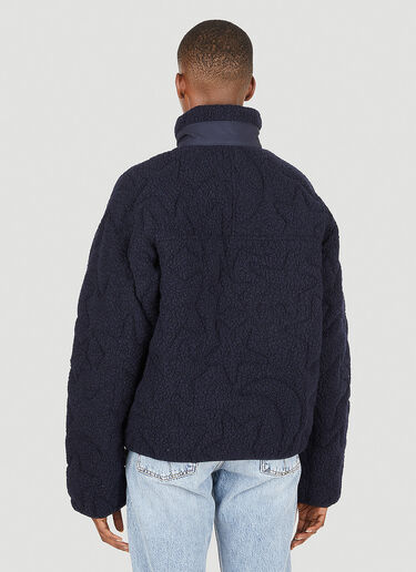Quilted Fleece Zip Jacket Sky High Farm Workwear Quilted Fleece Zip Jacket Navy skh0350008