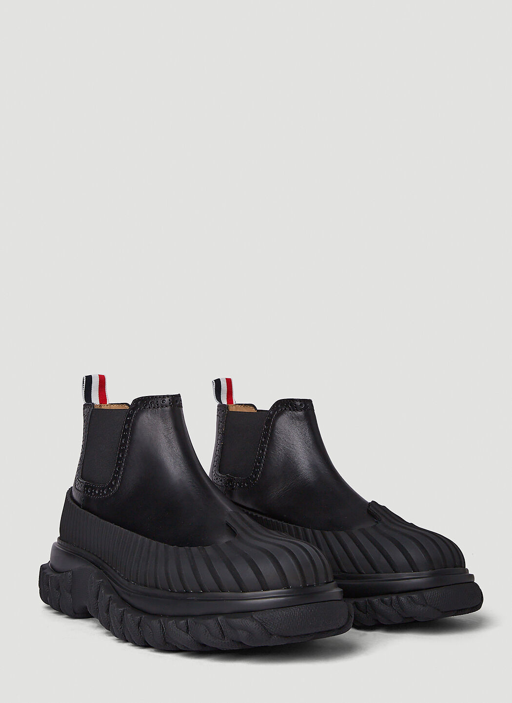 Thom Browne Chelsea Duck Boots in Black LN CC