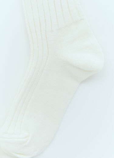 Moncler x Palm Angels Logo Patch Socks White mpa0355008