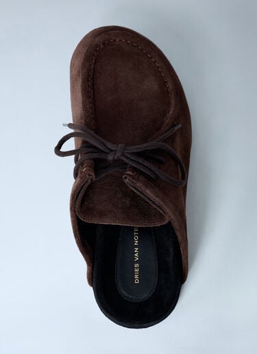 Leather Slip-On Shoes Dries Van Noten Leather Slip-On Shoes Dark Brown dvn0162034