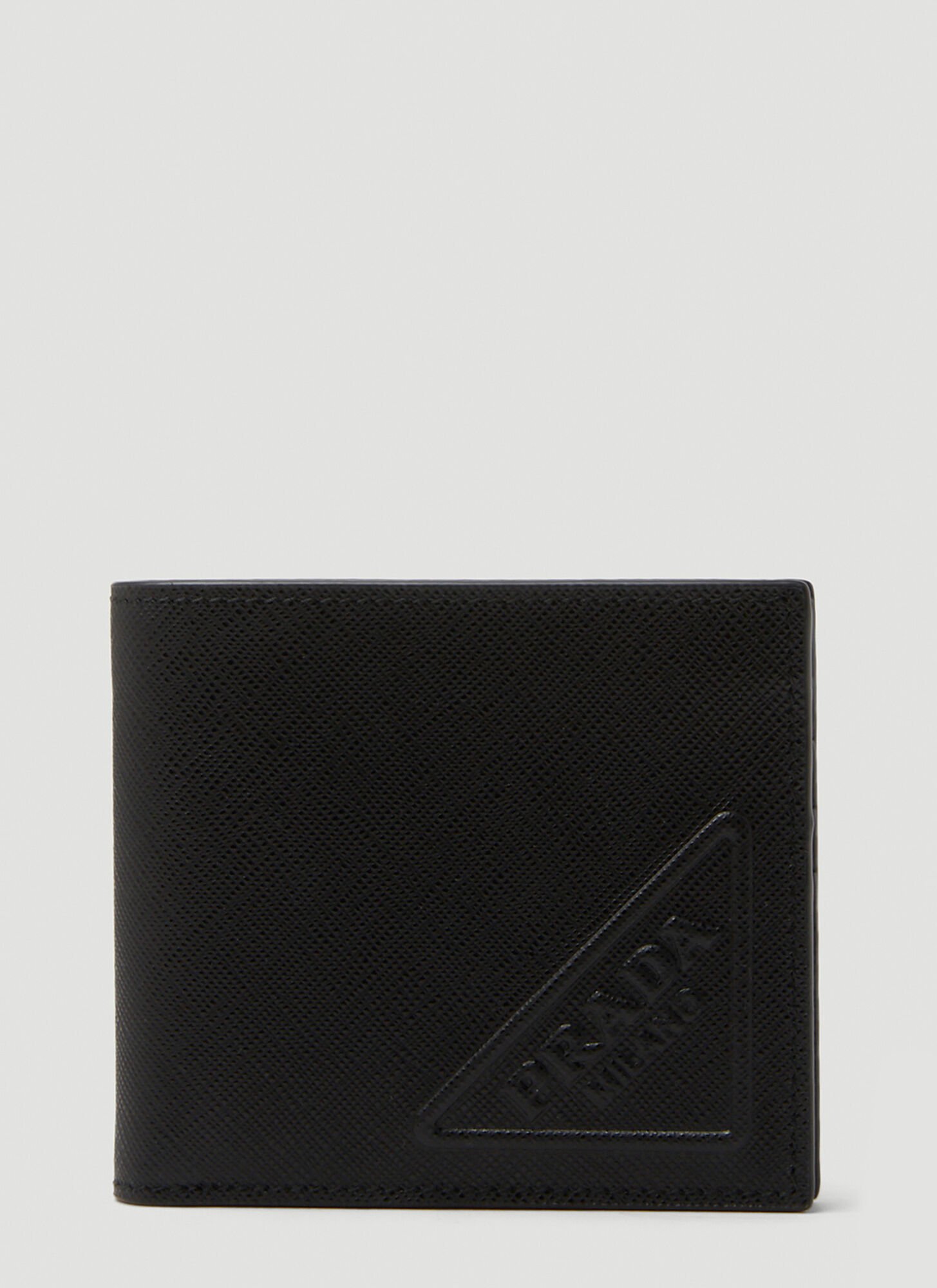 Prada Bi-fold Logo Wallet In Black