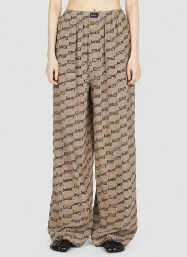 Balenciaga BB Monogram Pyjama Pants Beige bal0251012