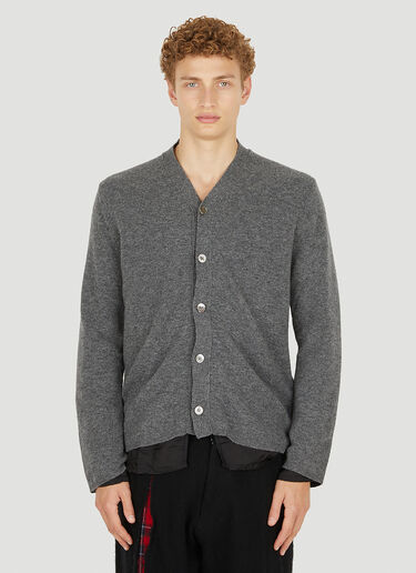 Comme des Garçons SHIRT Knitted V-Neck Cardigan Grey cdg0150021