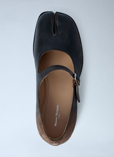 Maison Margiela Tabi Mary Jane Leather Flats Brown mla0264011