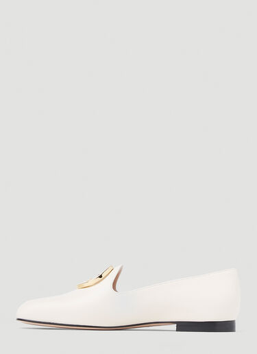 Gucci Logo Plaque Loafers White guc0251157