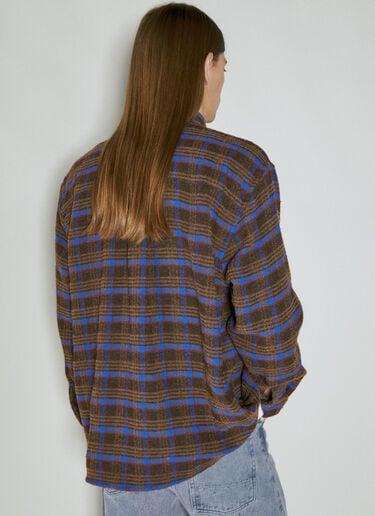 Our Legacy Above Check Bouclé Shirt Brown our0154001