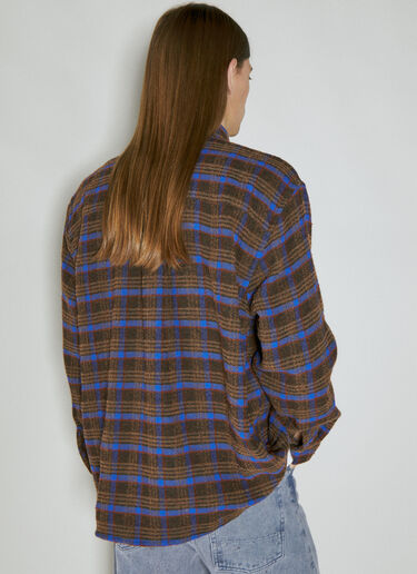 Above Check Bouclé Shirt Our Legacy Above Check Bouclé Shirt Brown our0154001