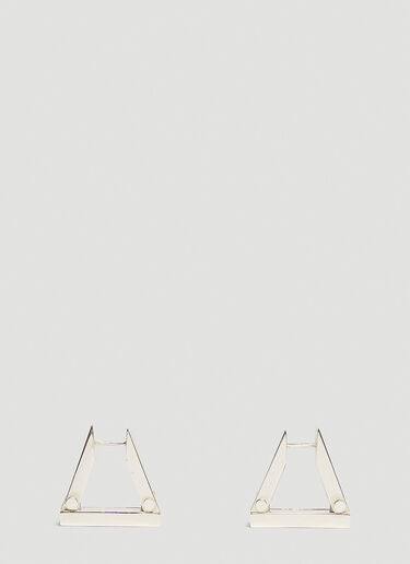 Bottega Veneta Triangle Hoop Earrings Silver bov0246078