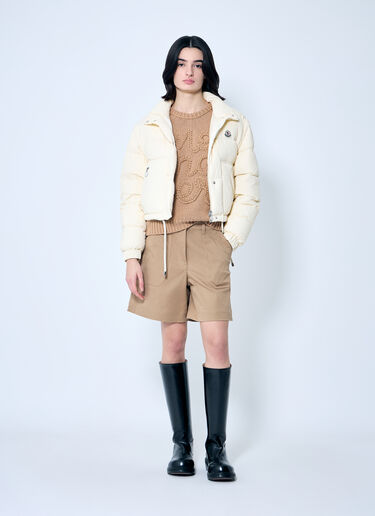 Moncler Twill Shorts Brown mon0259020
