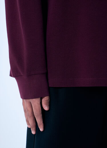 Miu Miu Logo Embroidery Polo Shirt Burgundy miu0159006