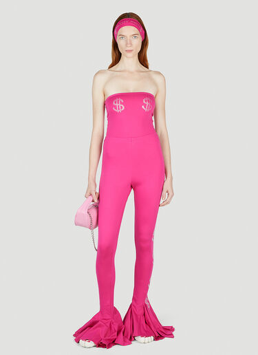 AVAVAV Dollar Sign Strapless Bodysuit Pink ava0252003
