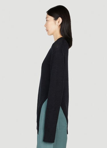 Studio Nicholson Asymmetric Sweater Dark Blue stn0252004