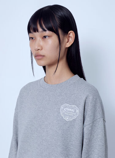 GANNI Isoli Sweatshirt Grey gan0265011