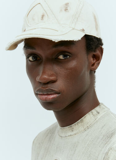 Diesel C-Obi-Destr Baseball Cap White dsl0154006