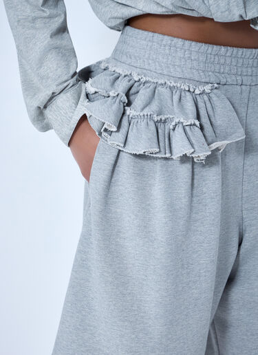 Dries Van Noten Knit Shorts with Frayed Pocket Details Grey dvn0264013